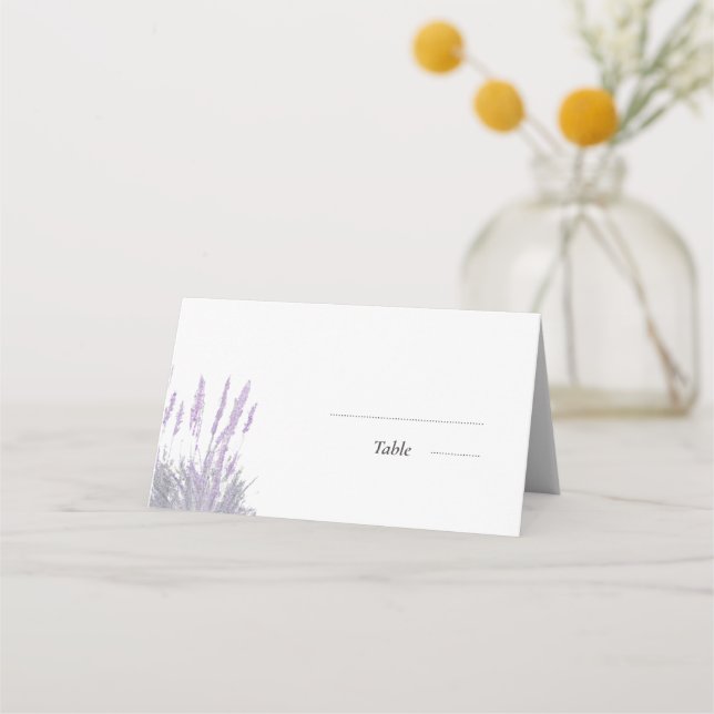 Lavender Wedding Place Card (Front)