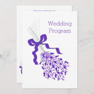 Lavender Wedding Programme