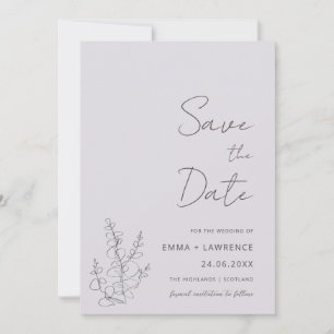 Lavender Wedding Save the Date Cards