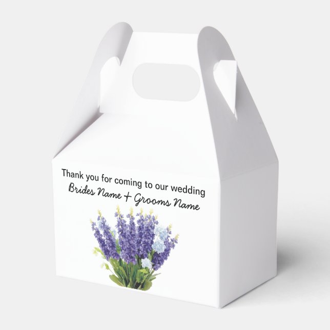 Lavender Wedding Souvenirs Keepsakes Giveaways Favour Box (Front Side)