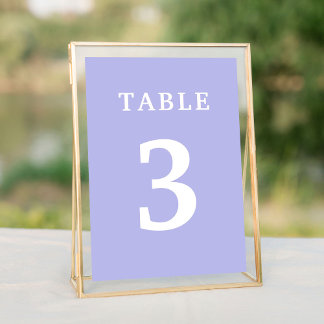 Lavender Wedding Table Number