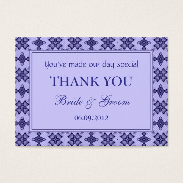 Lavender Wedding Thank You Favour (Front)