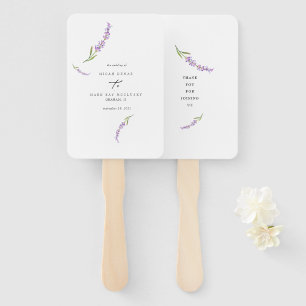 Lavender Welcome Outdoor Wedding Hand Fan