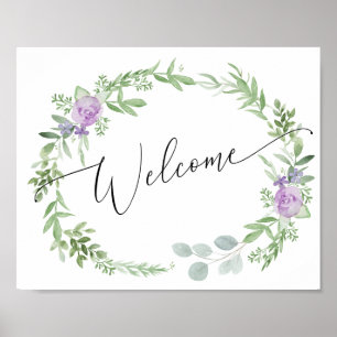 Lavender Welcome Sign - wedding orshower