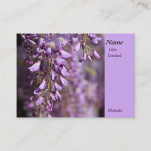 Lavender Whispers: Wisteria's Gentle Floral Dance Business Card