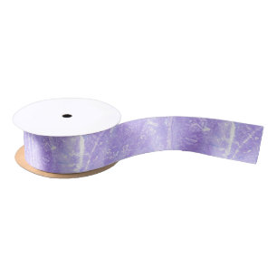Lavender White Blue Abstract Ribbon Satin Ribbon