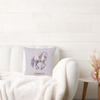 Lavender White Floral Horse Cowgirl