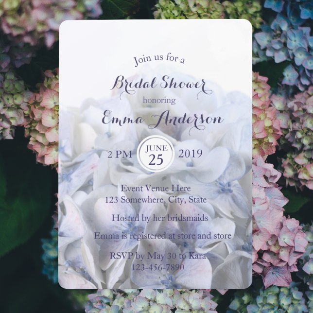 ©Lavender White Hydrangea Bridal Shower Invitation (Creator Uploaded)