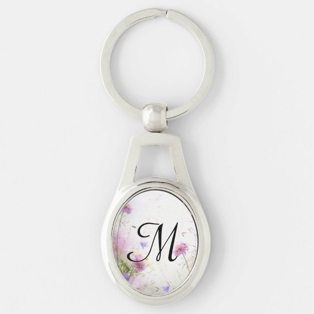 Lavender Wild Flowers Key Chain (Front)