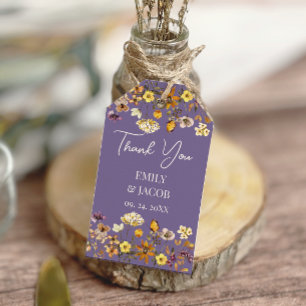 Lavender  Wildflower Boho Wedding  Gift Tags