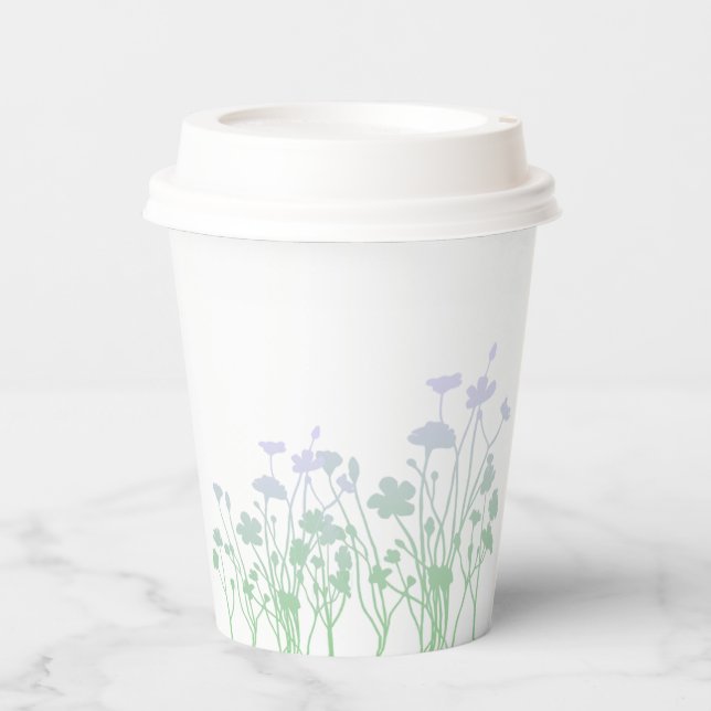 Lavender Wildflower Paper Cups (Front)