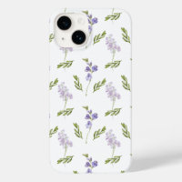 Lavender Wildflower Watercolor Floral Pattern