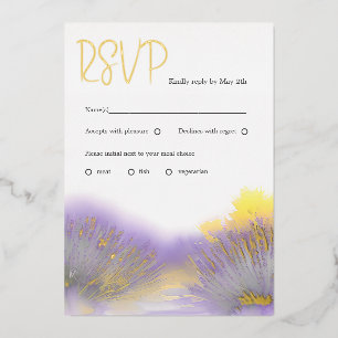 Lavender wildflower Watercolor RSVP