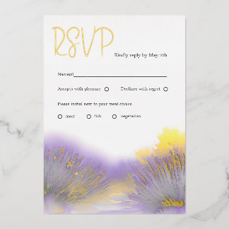 Lavender wildflower Watercolor RSVP