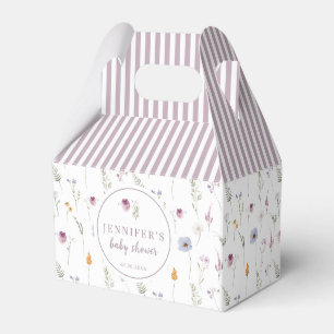 Lavender wildflowers baby shower candy favour boxe box