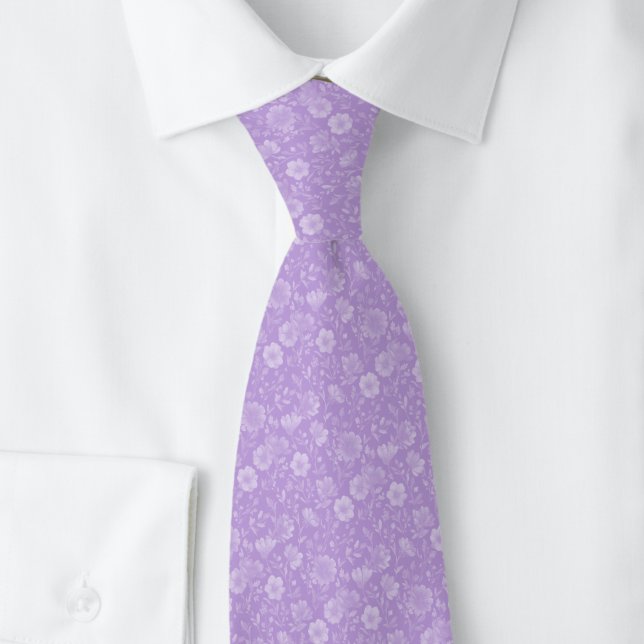 Lavender Wildflowers Tie (Creator Uploaded)
