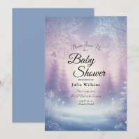 Lavender Winter Snowfall Serenade Baby Shower