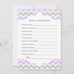 Lavender Wishes for Baby / great baby shower idea Advice Card