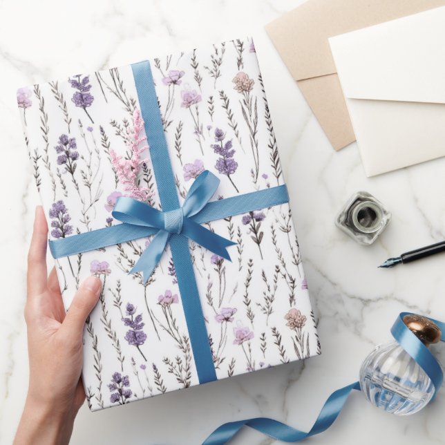 Lavender Wrapping Paper Lavender Flower (Gifting)