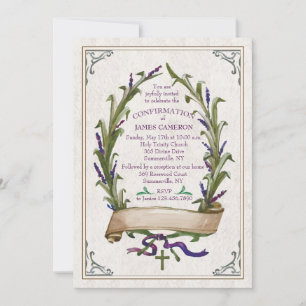 Lavender Wreath Invitation