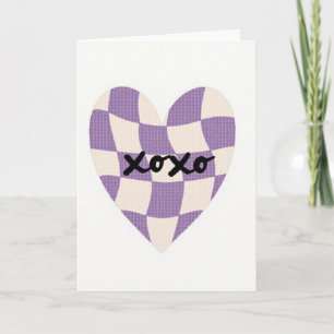 Lavender Xoxo Graphic Heart Card