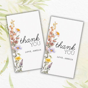Lavender Yellow Wildflowers Thank You Cards