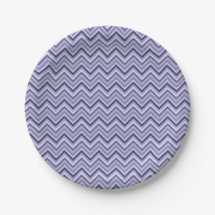 Lavender Zig Zags Paper Plate
