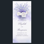 Lavenders and White Roses Wedding Programs Programme<br><div class="desc">Lavenders and white roses bouquet elegant wedding programs</div>
