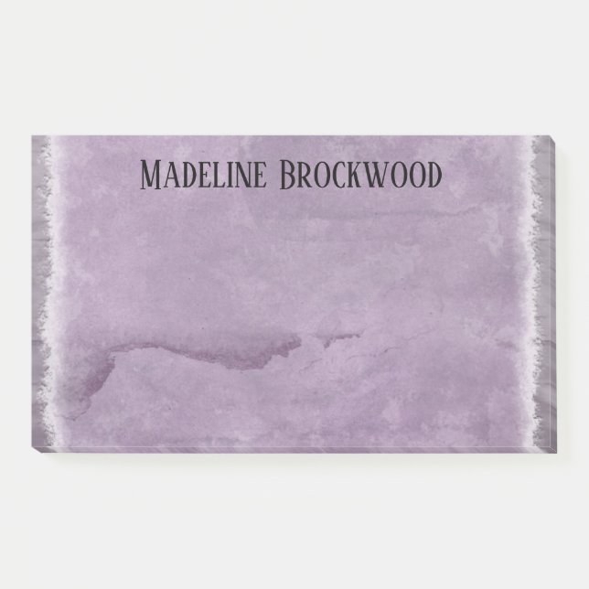 Lavendine Watercolor Beautiful Monogram Post-it Notes (Front)