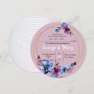 Lavendra Circle Wedding invitation
