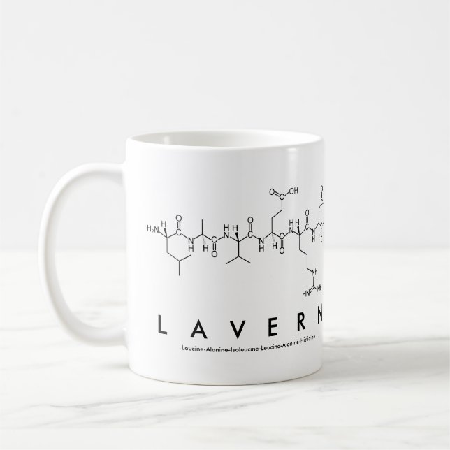 Lavern peptide name mug (Left)