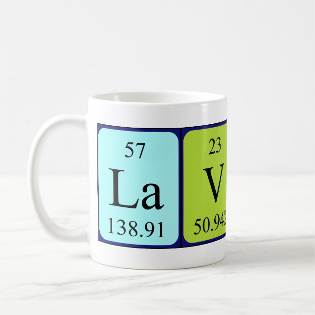 Laverna periodic table name mug (Left)
