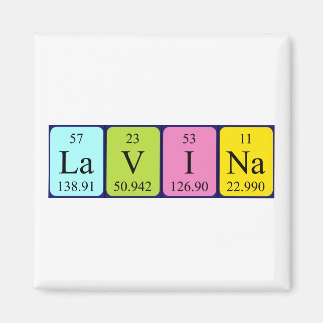 Lavina periodic table name magnet (Front)