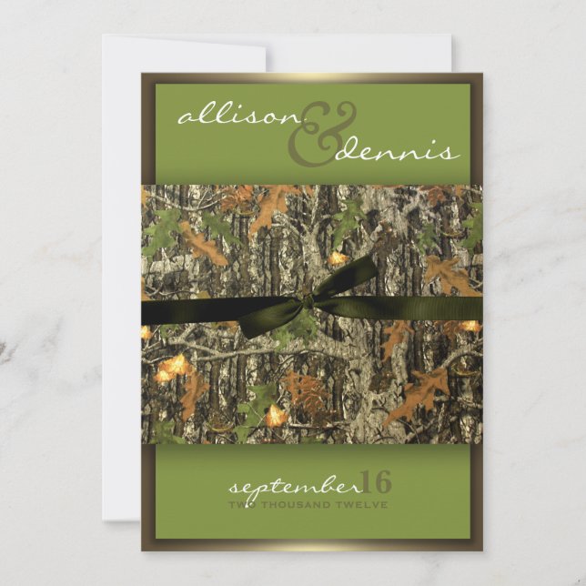 Lavish Camo Wedding Invitations (Front)