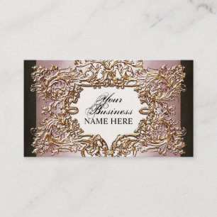 Lavish Elegant Baroque Gold Look Floral Swirl Card