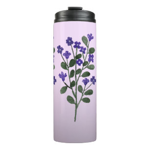 Lavish Lilac Floral Travel Mug   Purple Wildflower