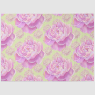 Lavish Peony on pale green Tissue Paper