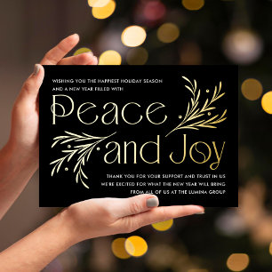 Lavish Soirée Foil Company Business Holiday Card