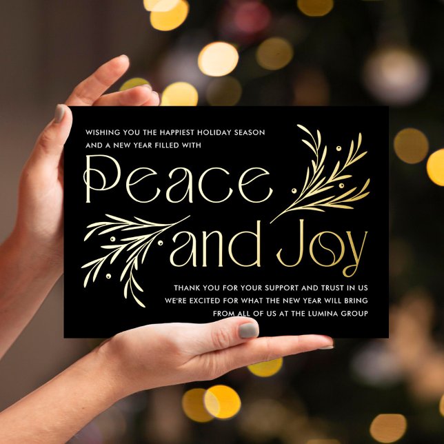 Lavish Soirée Foil Company Business Holiday Card (Creator Uploaded)