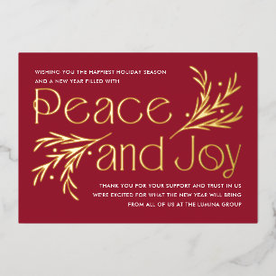 Lavish Soirée Foil Company Business Holiday Card
