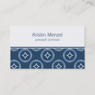 Lavishly Romantic Business Card, Royal Blue Card
