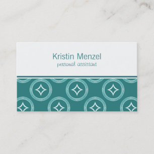 Lavishly Romantic Business Card, Teal Card