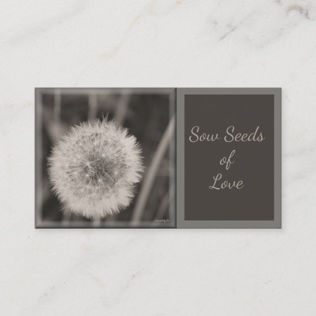 LavishlyOn Sow Seeds Of Love Dandelion Note Business Card (Front)