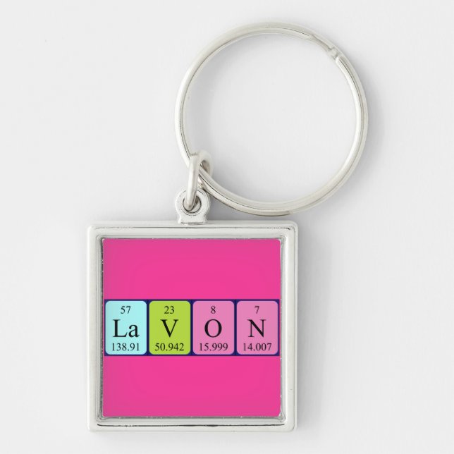 Lavon periodic table name keyring (Front)