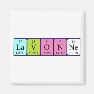 Lavonne periodic table name magnet