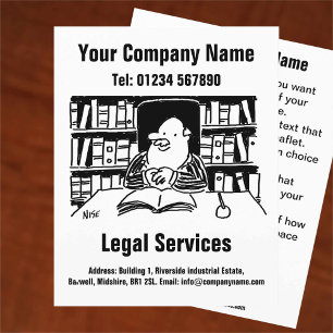 Law and Legal Services Cartoon Design Flyer