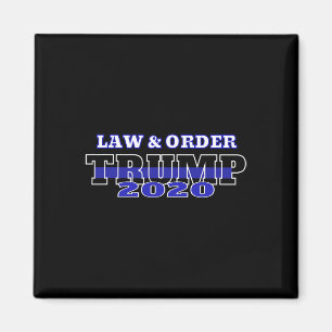 Law And Order Law Enforcement Thin Blue Line Trump Magnet