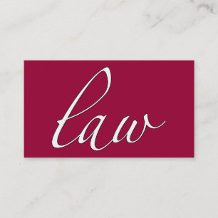Law: Attorney, Lawyer Script Business Card