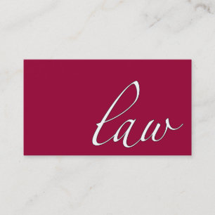 Law: Attorney, Lawyer Script Business Card