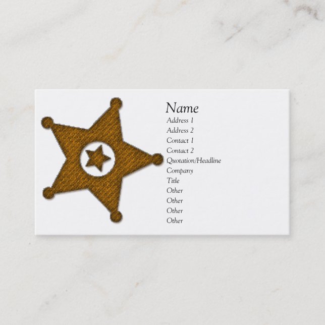 Law Badge Business Card (Front)